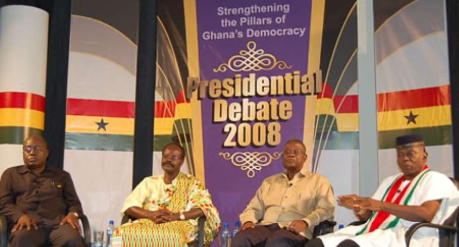 Nana wins on substance, Nduom entertains, Mills disappoints